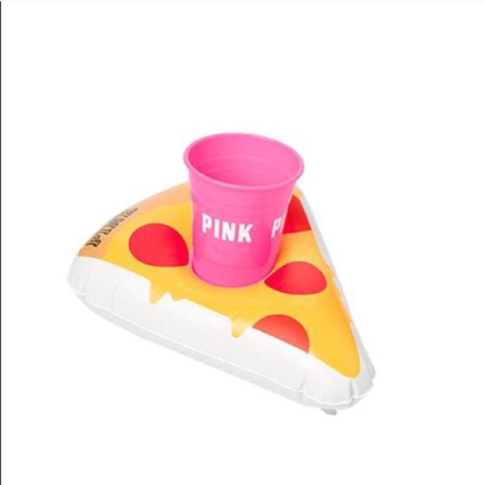 VS Pink Pizza Pool Floatie/ cup holder
